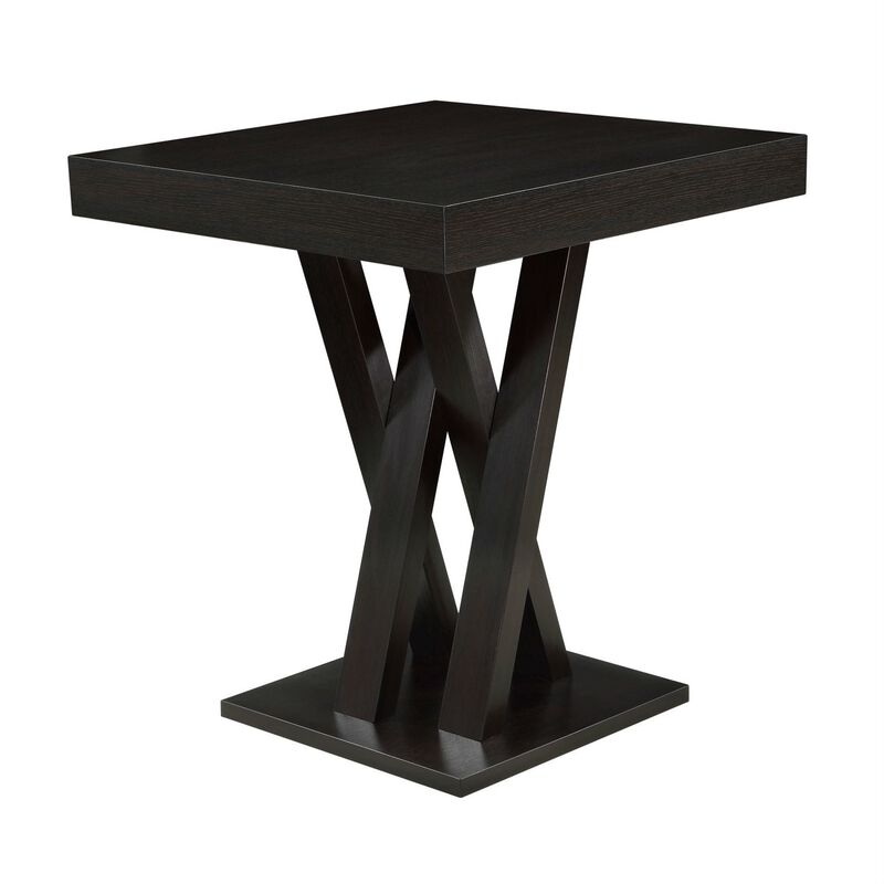 Contemporary High Square Dining Table with Clean Lines and Compact Design