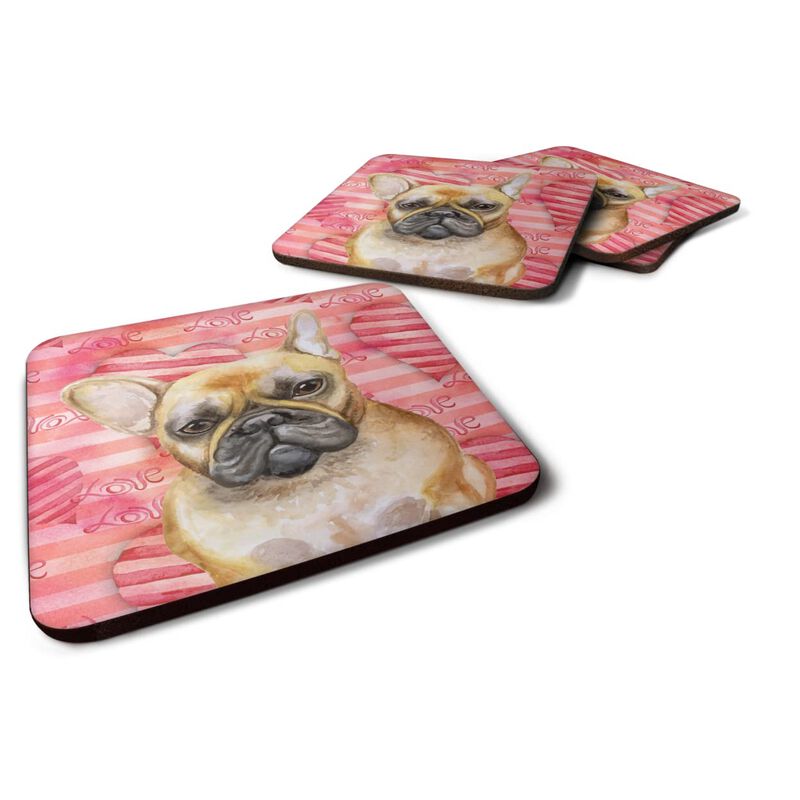 Caroline's Treasures French Bulldog Love Decorative coasters, Multicolor