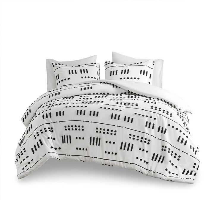 Gracie Mills Belenus Modern Clip Jacquard Comforter Set