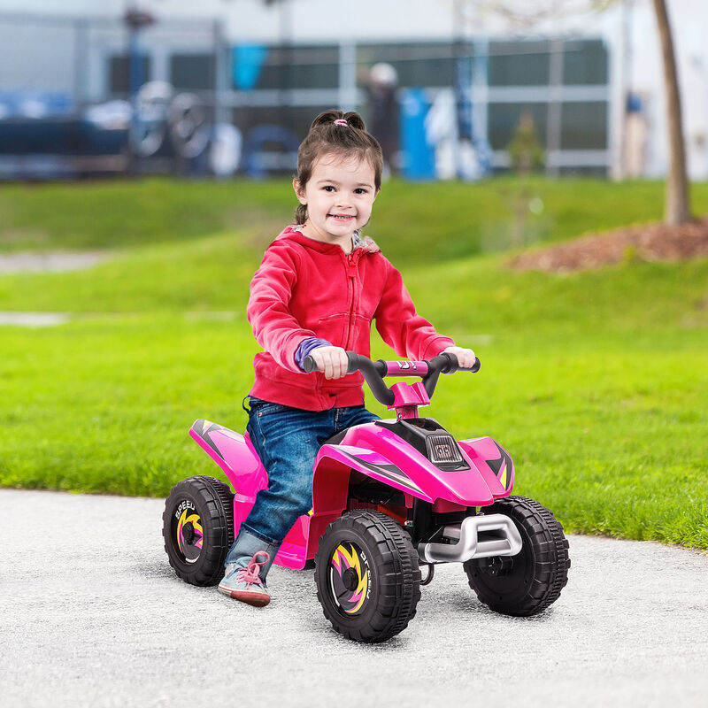 BreeBe 6V Kids ATV 4-Wheeler Ride on Car, Electric Motorized Quad Battery Powered Vehicle with Forward/Reverse Switch image number 1