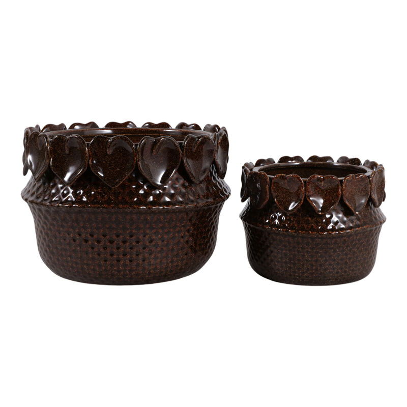 S/2 Leaf Applique Planter image number 0