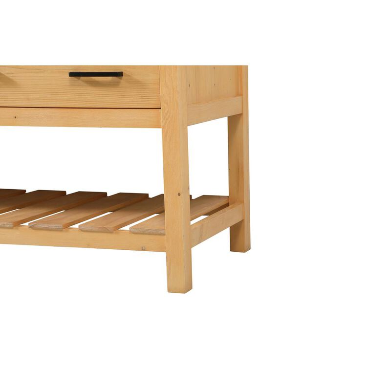 Elegant Kitchen and Bath 60 inch double bathroom vanity in natural wood