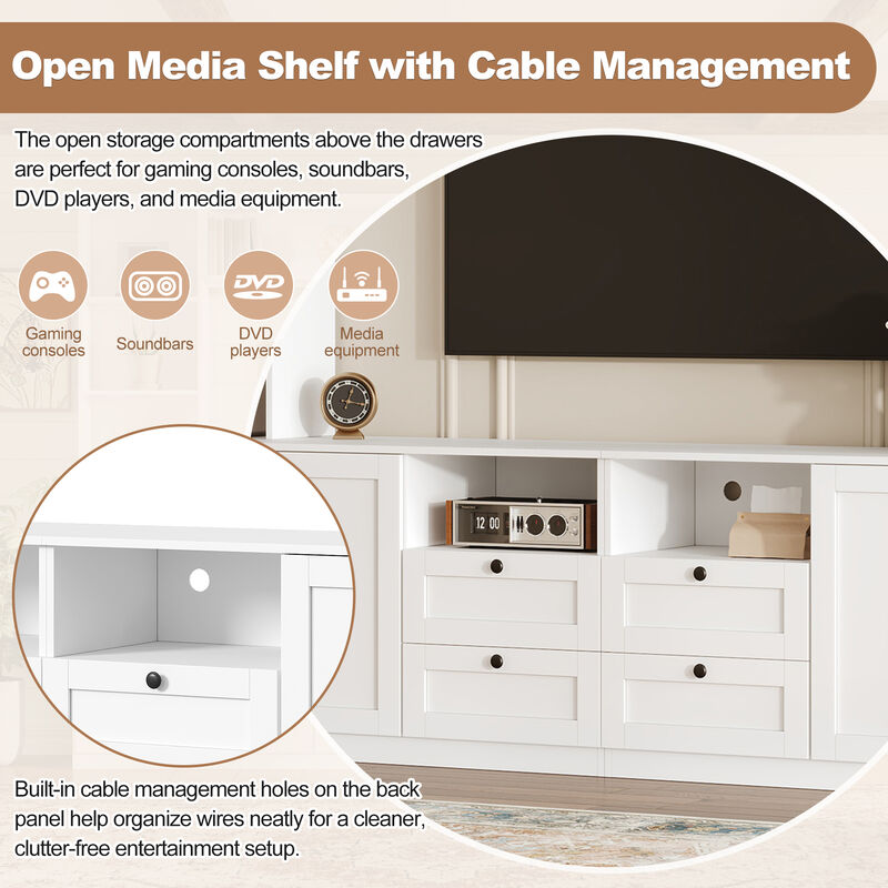 Poxkax Elegant Entertainment Center Wall image number 5