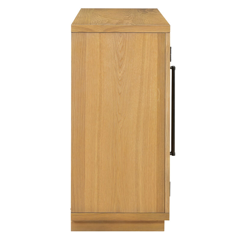 Merax Storage Sideboard Buffet Cabinet with Glass Doors image number 8