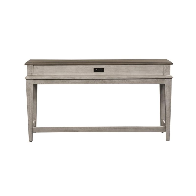 Liberty Furniture Heartland Console Bar Table in Antique White w/ Tobacco Top image number 2
