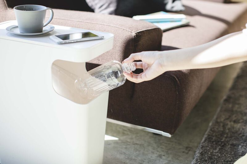 Side Table Trash Can