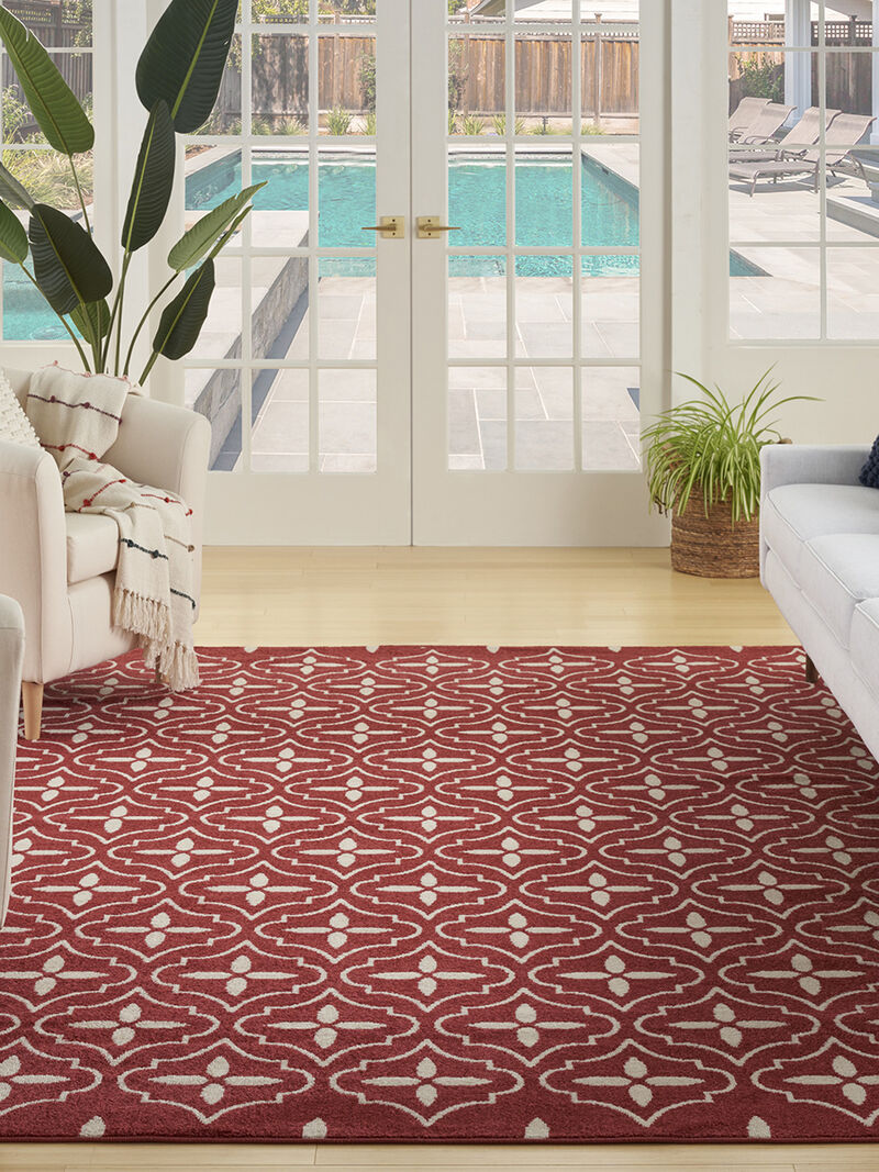 Nourison Essentials NRE04 Brick/Ivory 6' x 9' Rug