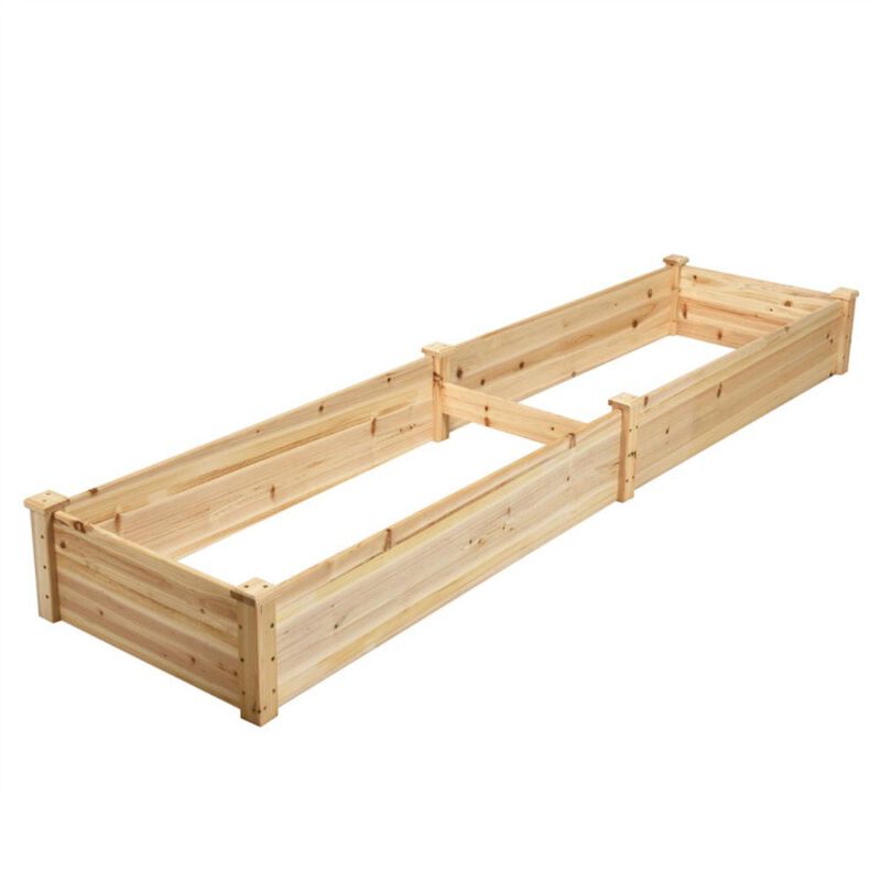 Hivvago Wooden Vegetable Raised Garden Bed for Backyard Patio Balcony