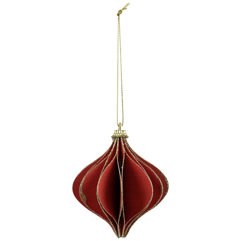 4.25" Glittered Red Onion Christmas Ornament image number 0
