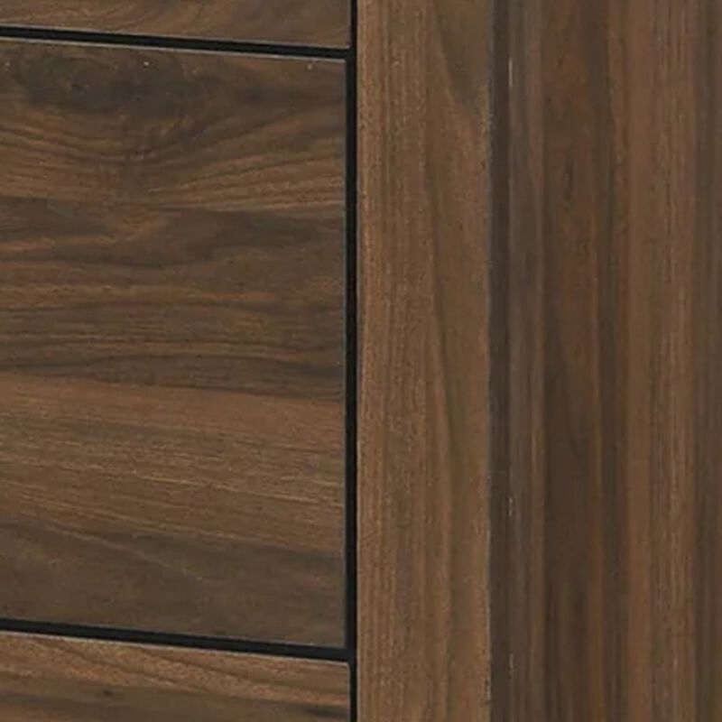 Shan 45 Inch Tall Dresser Chest, 4 Drawers, Cherry Brown Wood Finish