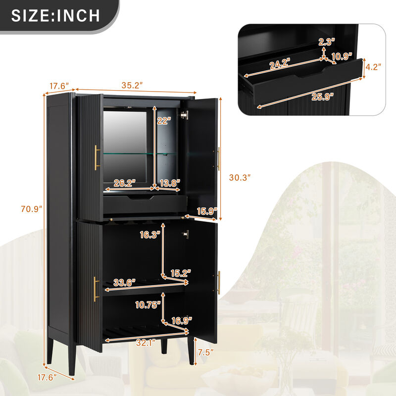 Wafenk Wine Cabinet Sideboard image number 5