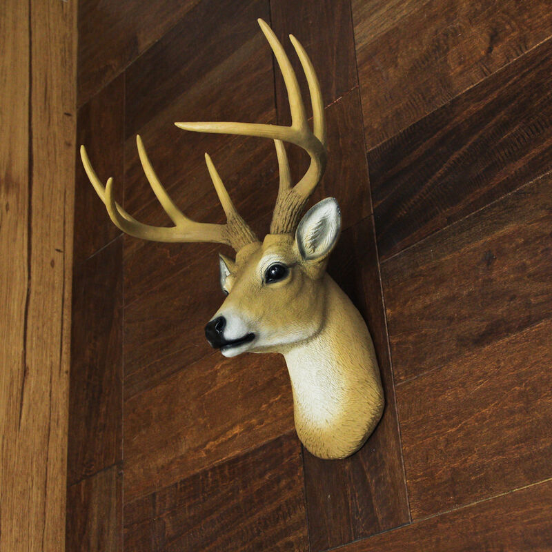 Buck Horns Amazing Antlers Wall Mounted Trophy Deer Head Sculpture image number 6