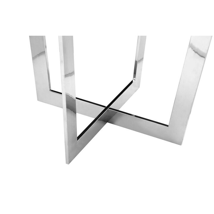 Pangea Home Oyster Side Table Walnut