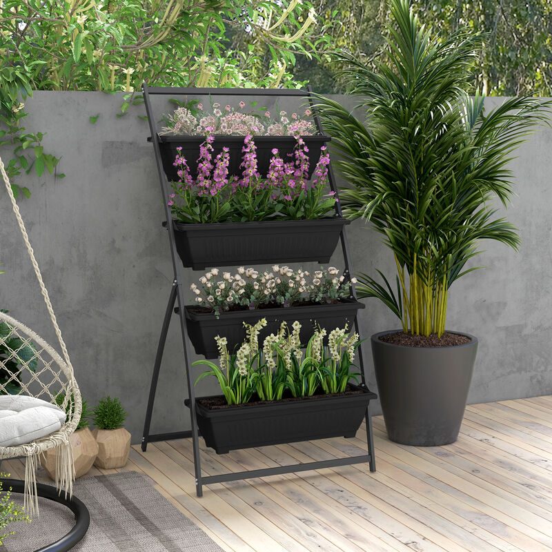 Hivvago 4-Tier Vertical Raised Garden Planter image number 1