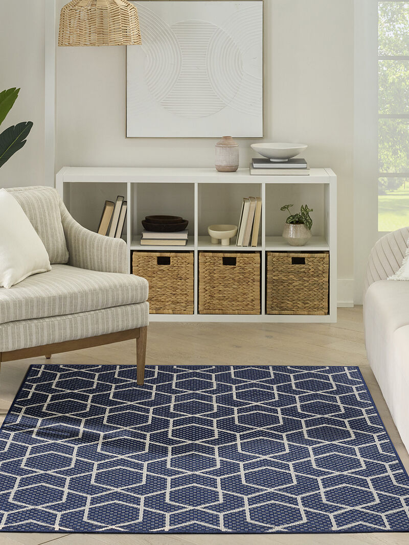 Horizon Indoor/Outdoor HOZ01 Navy 5' x 7' Rug