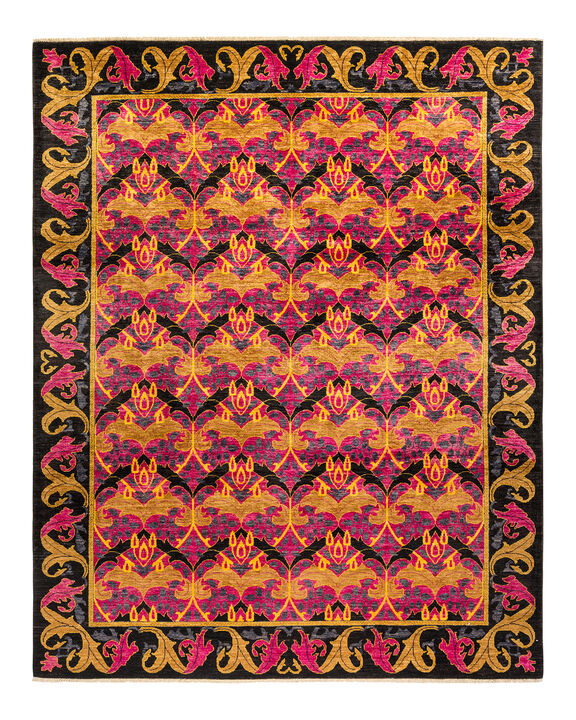 Arts & Crafts, One-of-a-Kind Hand-Knotted Area Rug  - Pink, 8' 0" x 9' 10"