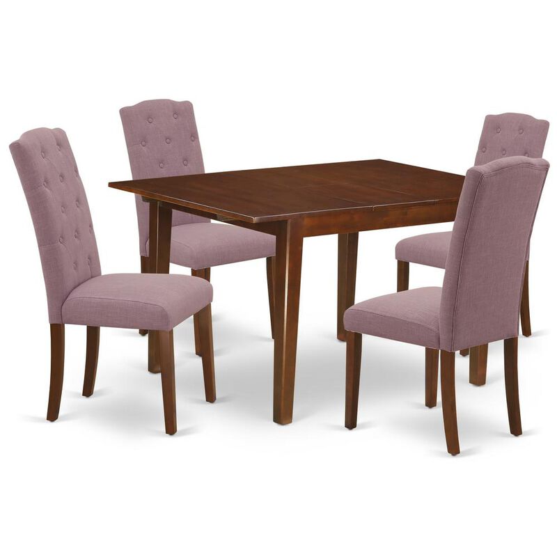 East West Furniture Dining Room Set Mahogany