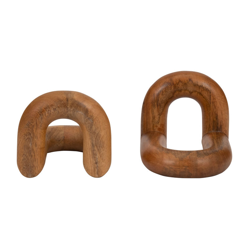 Wood S/2 7" Loopy Bookends image number 5