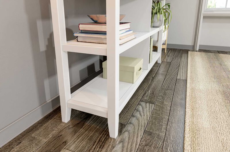 Homezia 30" White Open Bookcase With Two Shelves