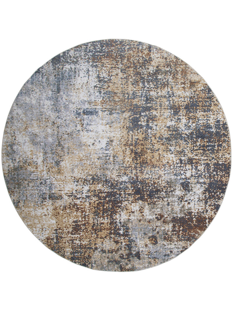 Astra Machine Washable ASW07 Multicolor 5'3" Round Rug