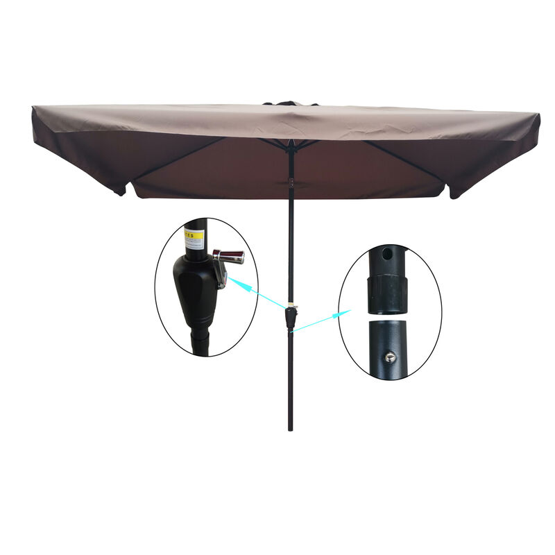 Streamdale 10 X 6.5FT Rectangular Patio Umbrella image number 2