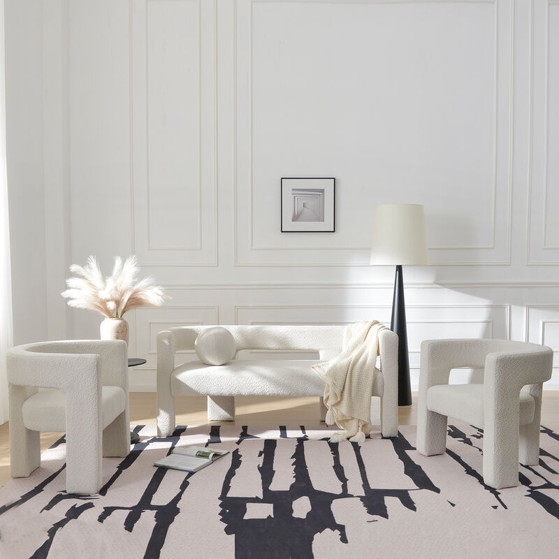 Herbert Modern Boucl&eacute; Armchair