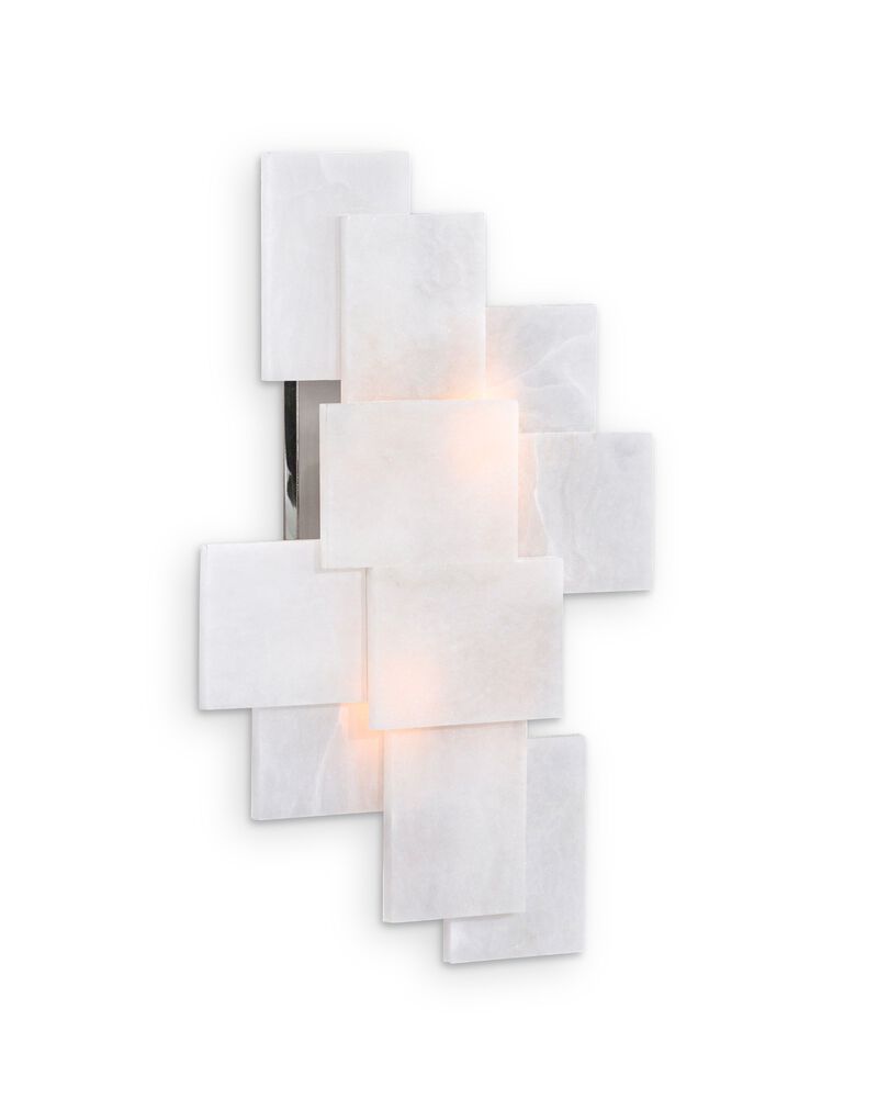 Stone Alabaster Wall Sconce With A Nod To Mondrian