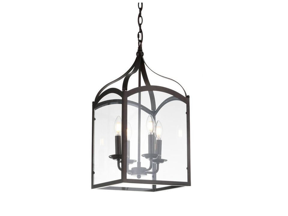 Ruth Traditional Classic Lantern Metal/Glass LED Pendant