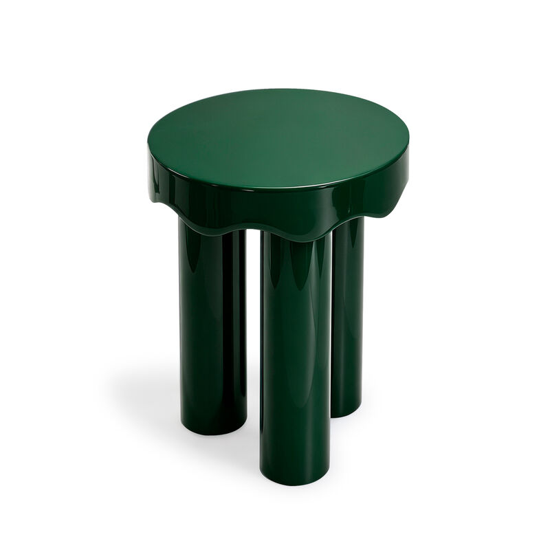 Casper Burgundy High Gloss Nesting Side Table Set image number 3