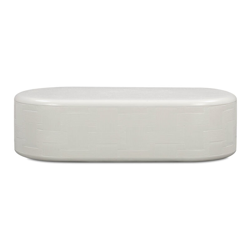 Suraya Concrete Rounded Coffee Table image number 0