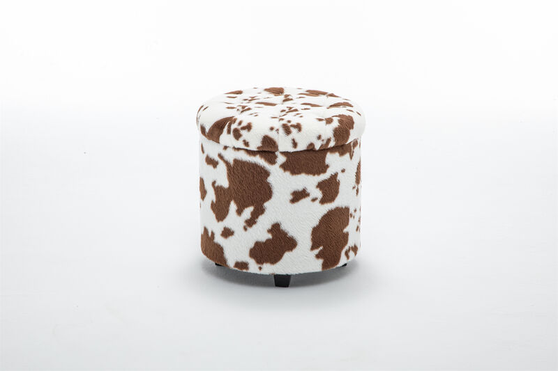 Round Storage Ottoman image number 1