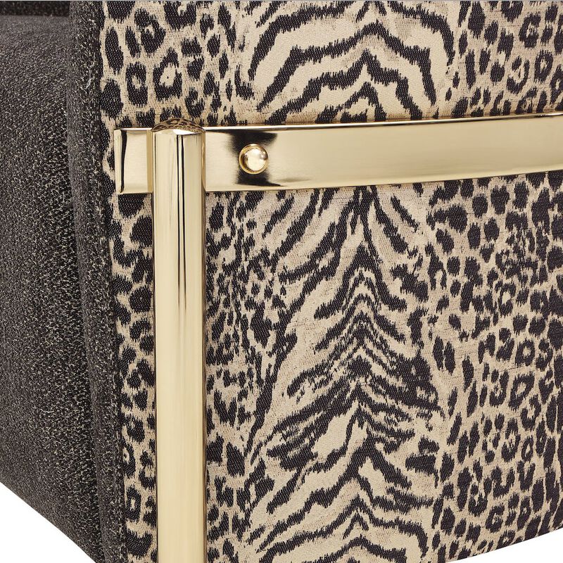 Michael Amini Lisbon Accent Chair - Onyx/Gold