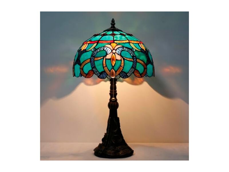 Tiffany Style Stained Glass Table Lamp For Living Room Bedroom 12 X 12 X 19 Inch image number 2