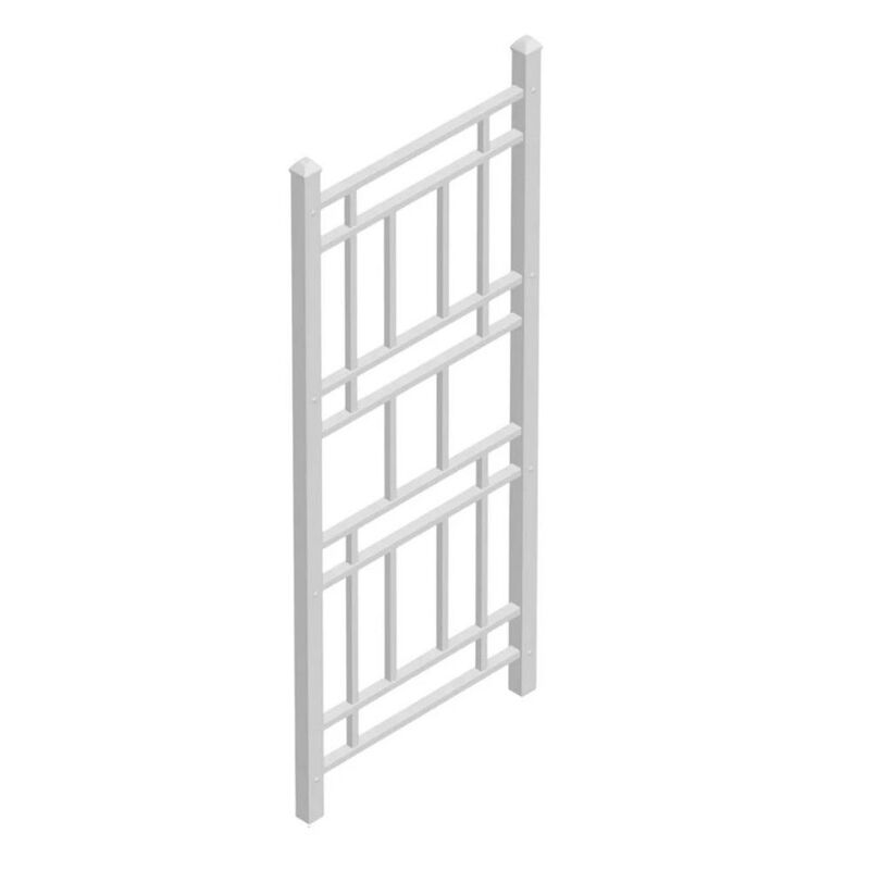Hivvago 75-inch White Vinyl Outdoor Garden Trellis