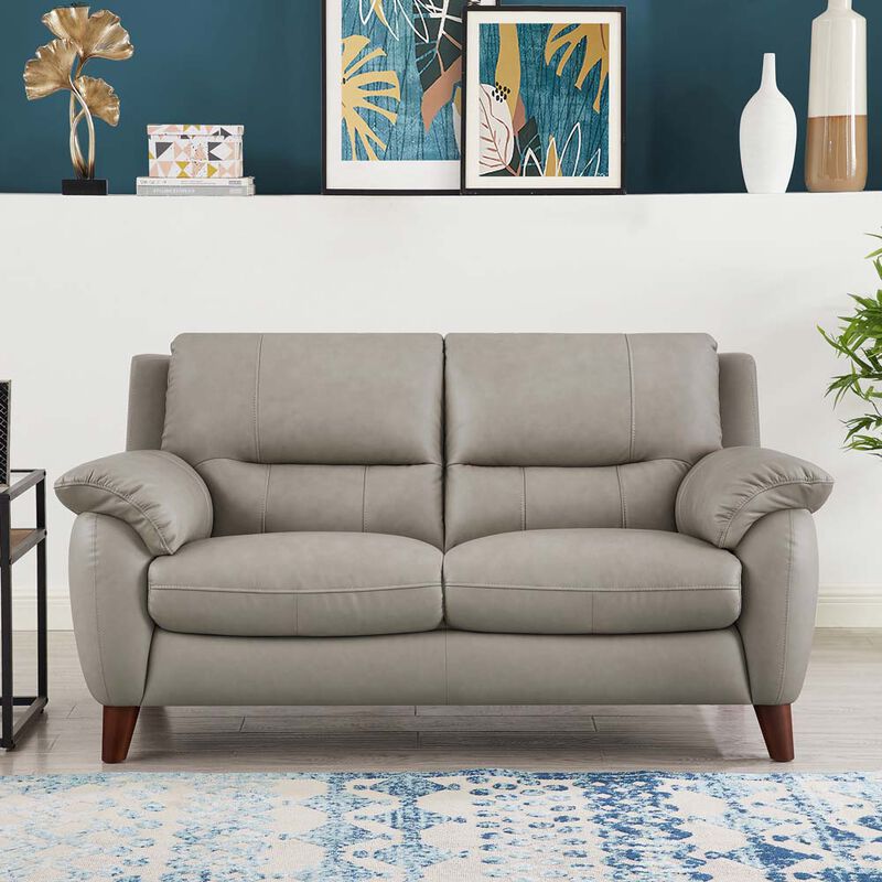 Lara Top Grain Leather Loveseat