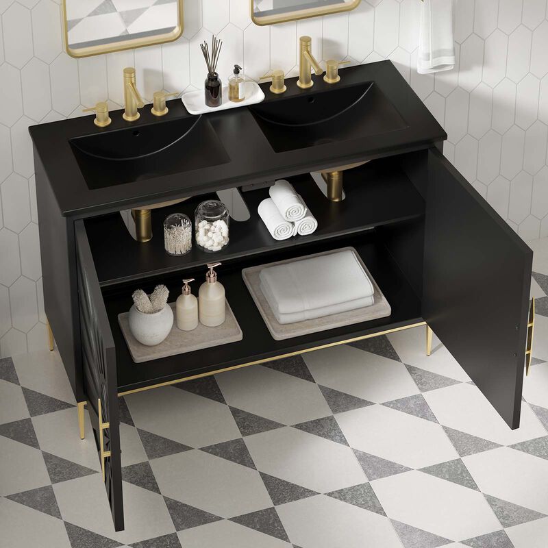 Awaken 48" Double Sink Bathroom Vanity image number 8