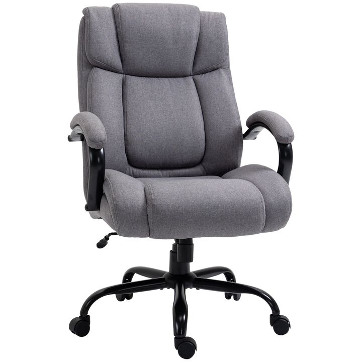 Light Gray Task Chair: Big and Tall Executive Office Chair 484lbs