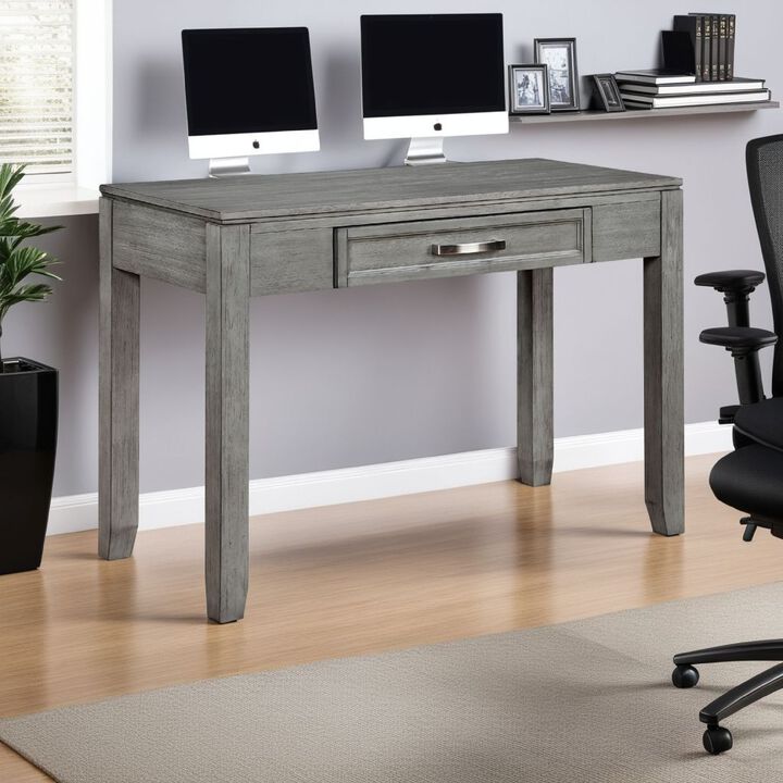 Thiem Writing Laptop Desk, 1 Drawer, Gray Wood Veneer, 42 Inch