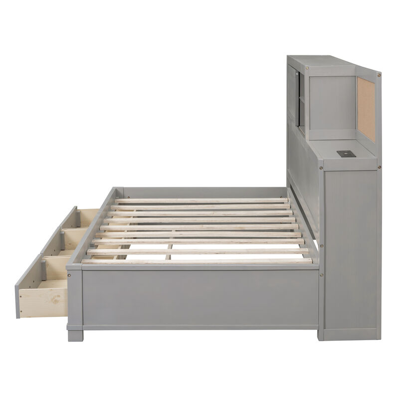 Merax Daybed Frame with 3 Storage Drawers