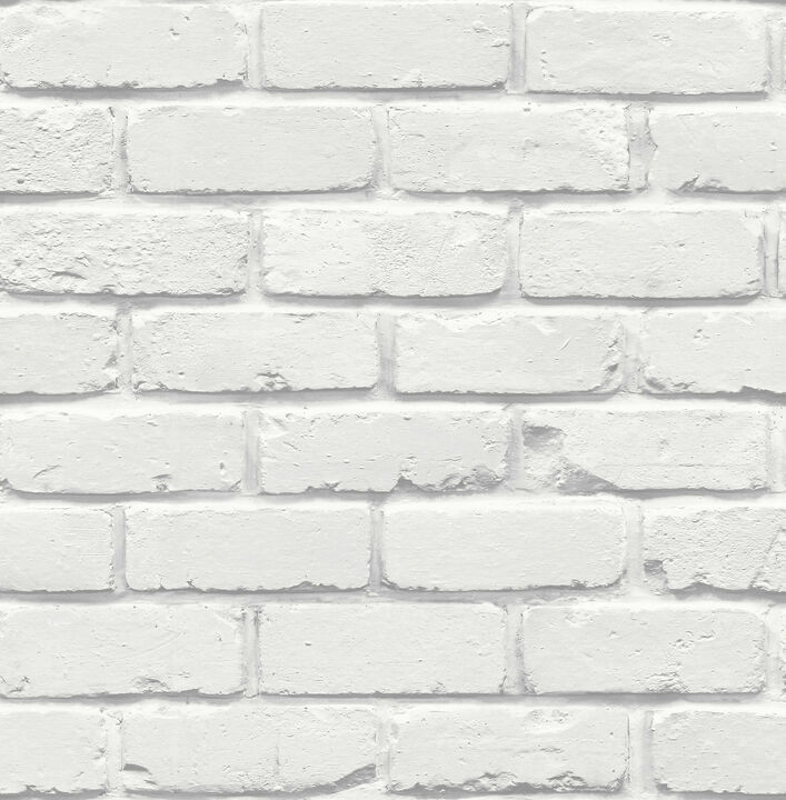 Alpin White Painted Brick Wallpaper