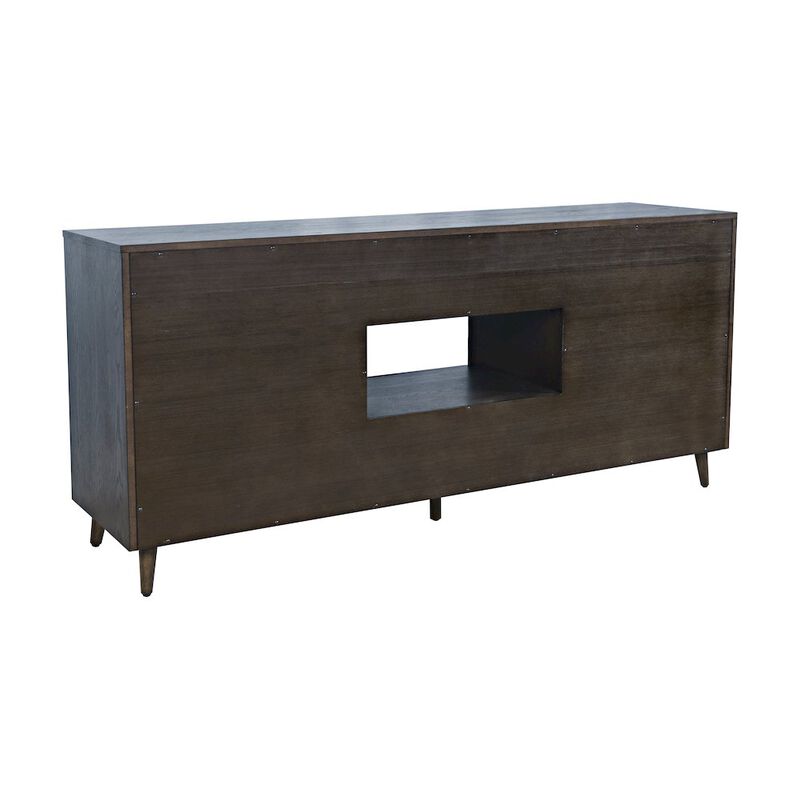 Jofran Reece 70 Mid-Century Modern Starburst TV Stand Console Storage Cabinet