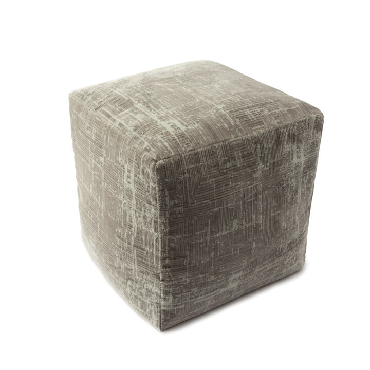 Upholstered Polyester Blend Ottoman for Bedroom or Lounge Accent