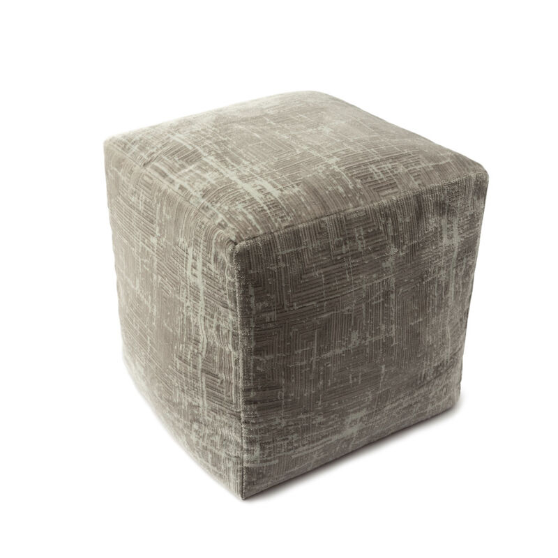 Upholstered Polyester Blend Ottoman for Bedroom or Lounge Accent
