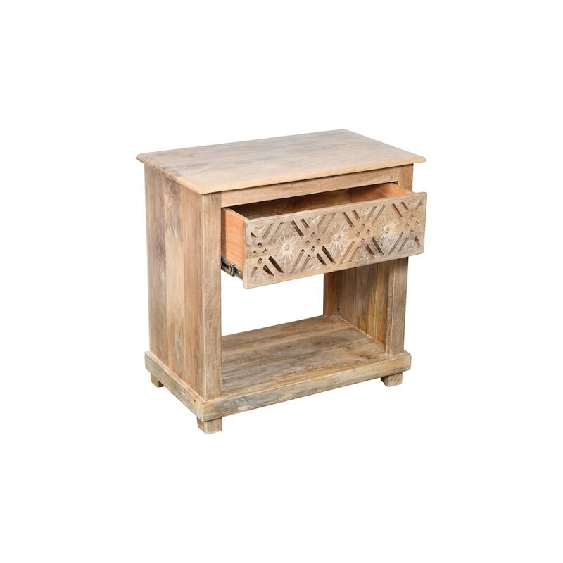 Manny 1-Drawer Nightstand in Natural