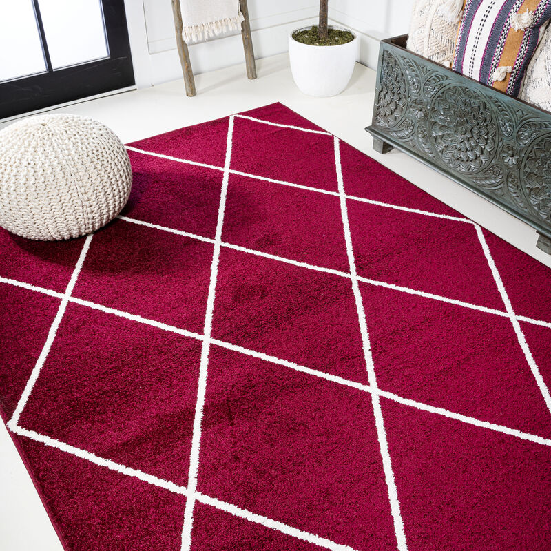 Cole Minimalist Diamond Trellis Area Rug