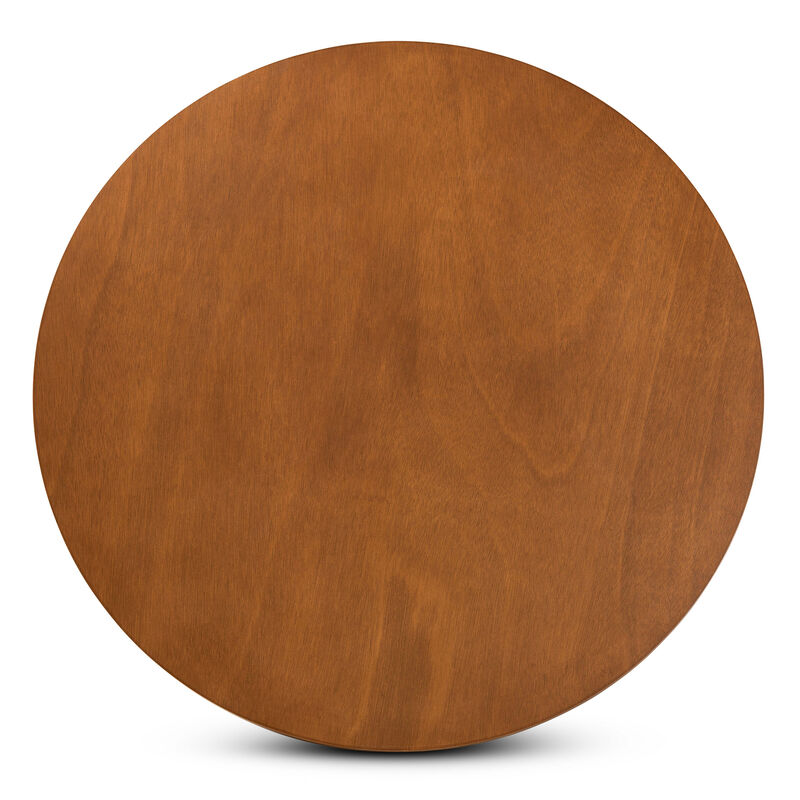 Baxton Studio Alayna Modern Dark Brown Finished 35 Inch Wide Round Wood Dining Table
