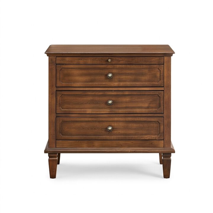 Jibber Farmhouse 3 Drawer Nightstand