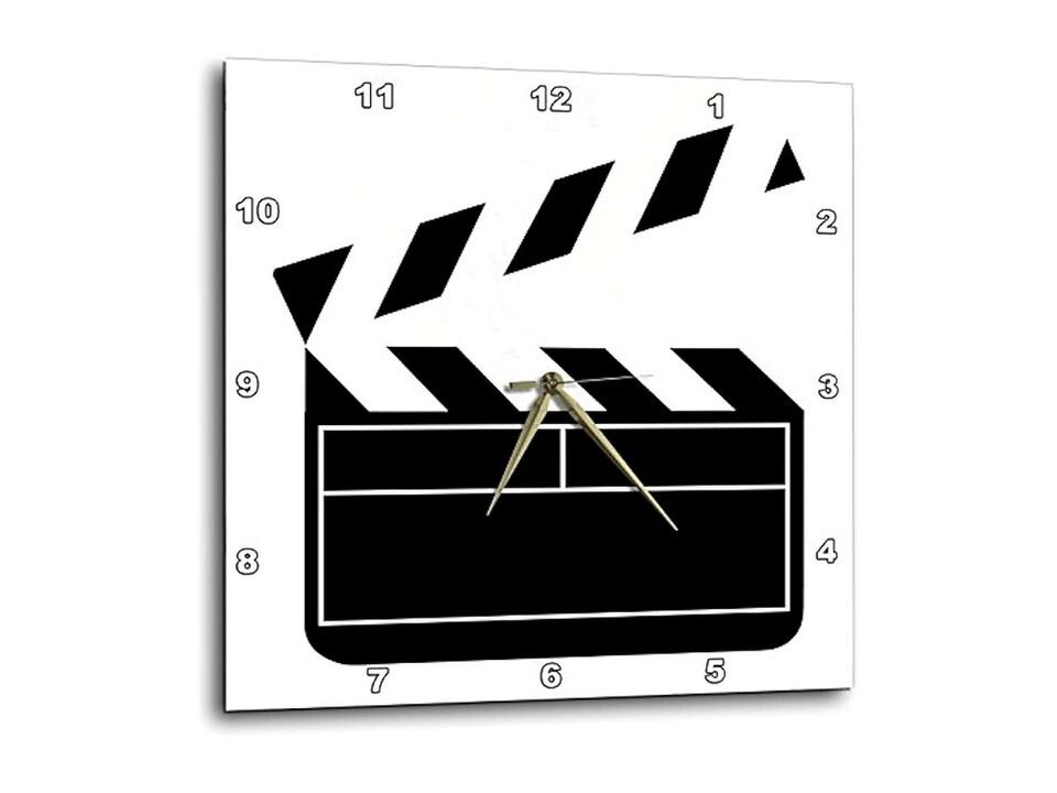 Movie Clapboard Wall Clock 13 Inch Home Decor