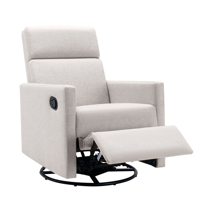 Merax Modern Upholstered Rocker Nursery Chair Plush Seating Glider Swivel Recliner Chair
