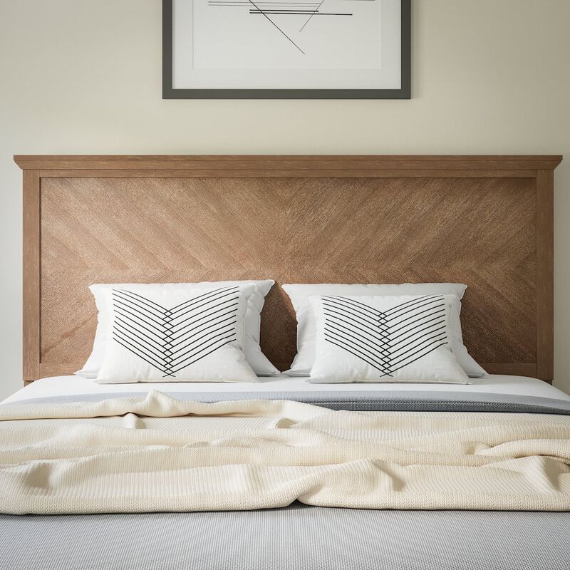 Flash Furniture Contemporary Queen Size Herringbone Pattern Headboard image number 9